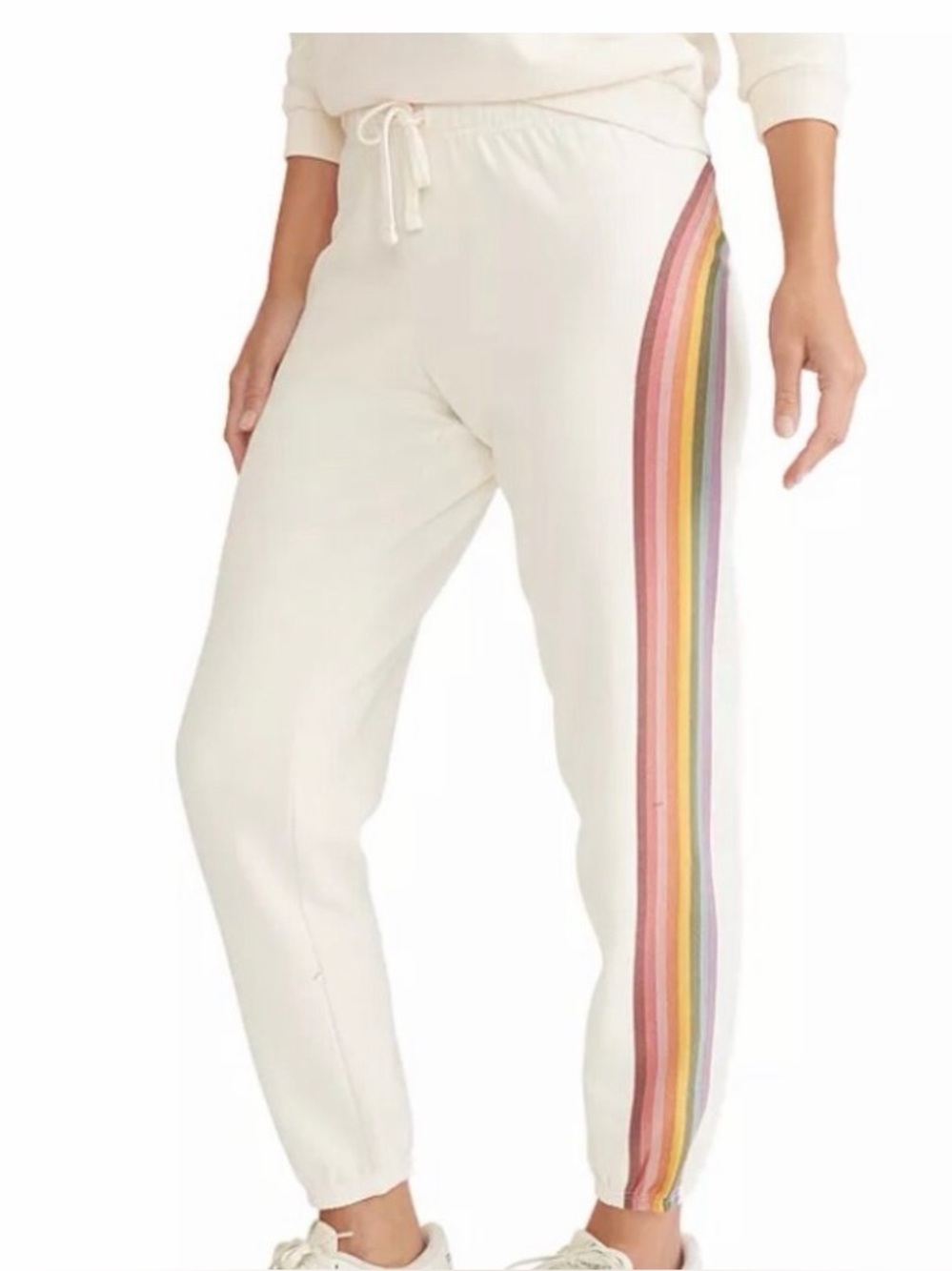 Marine Layer Cloud 9 Anytime Fleece Sweatpants Antique White XL NWOT